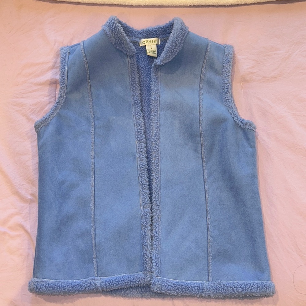 Vintage Blue Suede Vest